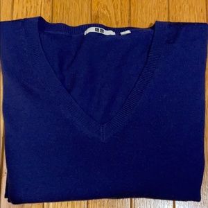 Uniqlo royal blue 100% wool sweater